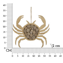 Crabe nature à suspendre – Originalité marine (35 x 2 x 31 cm)
