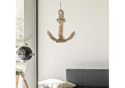 Ancrage nature à suspendre – Élément décoratif marin (39 x 7 x 46 cm)