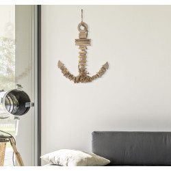 Ancrage nature à suspendre – Élément décoratif marin (39 x 7 x 46 cm)