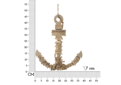 Ancrage nature à suspendre – Élément décoratif marin (39 x 7 x 46 cm)