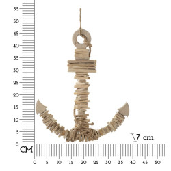 Ancrage nature à suspendre – Élément décoratif marin (39 x 7 x 46 cm)