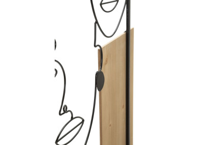 Panneaux muraux en fer et bois – Élégance et authenticité (63 x 2 x 90 cm)