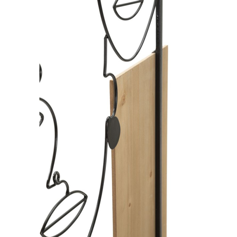 Panneaux muraux en fer et bois – Élégance et authenticité (63 x 2 x 90 cm)