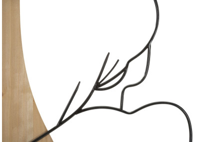 Panneau mural Beauté fer et bois – Raffinement décoratif (60 x 2 x 90 cm)