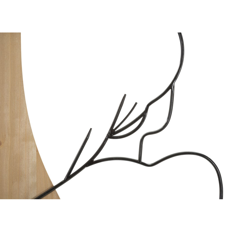 Panneau mural Beauté fer et bois – Raffinement décoratif (60 x 2 x 90 cm)