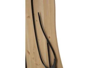 Panneau mural Beauté fer et bois – Raffinement décoratif (60 x 2 x 90 cm)