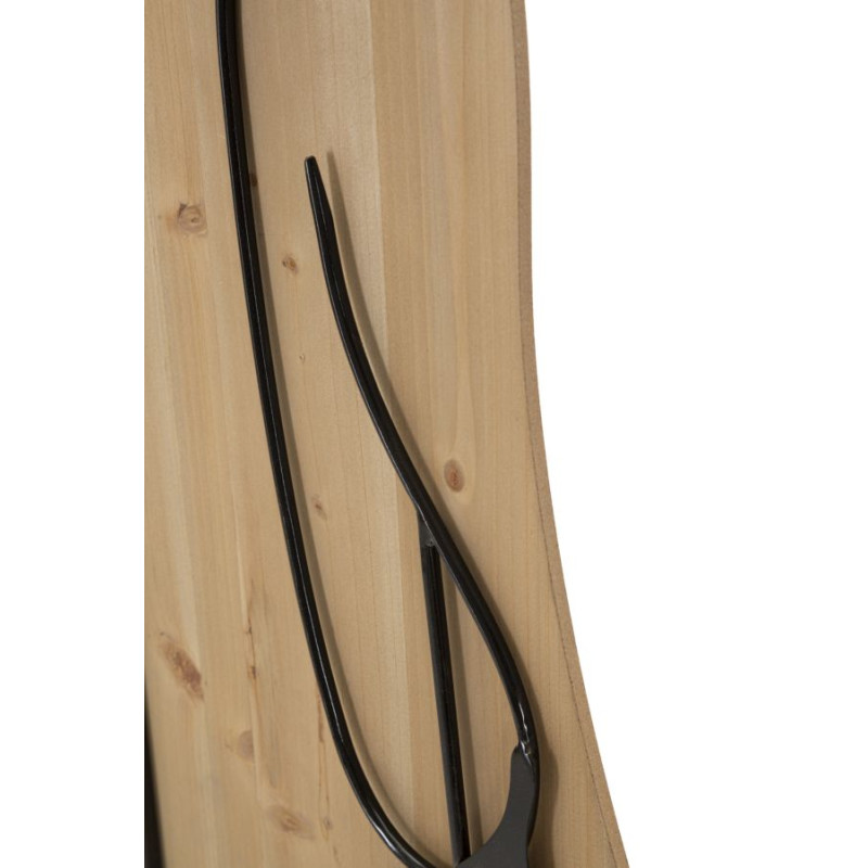 Panneau mural Beauté fer et bois – Raffinement décoratif (60 x 2 x 90 cm)