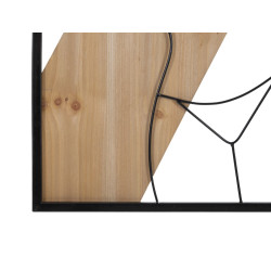 Bande murale – A – Fer et bois, design minimaliste (50 x 2 x 90 cm)
