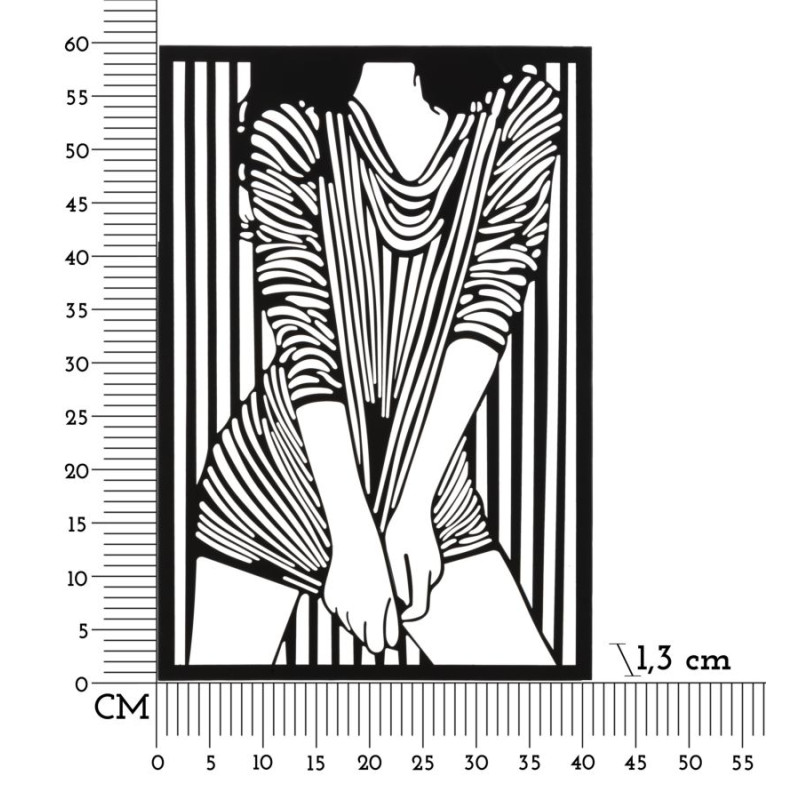 Panneau mural élégant – Simplicité et sophistication (40 x 1,3 x 60 cm)