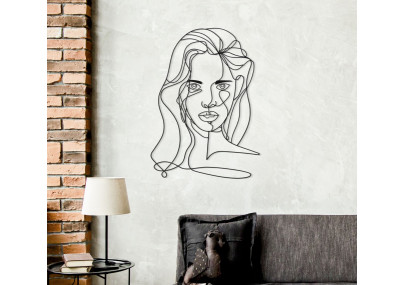 Panneau mural FACE – Décoration artistique (57,5 x 1,3 x 80 cm)