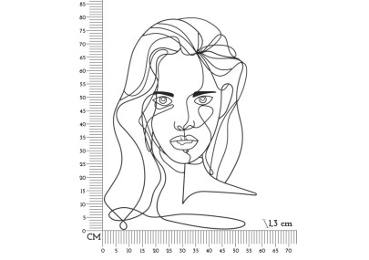 Panneau mural FACE – Décoration artistique (57,5 x 1,3 x 80 cm)