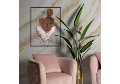 Panneau mural COUPLE – Harmonie décorative (60 x 1,3 x 80 cm)