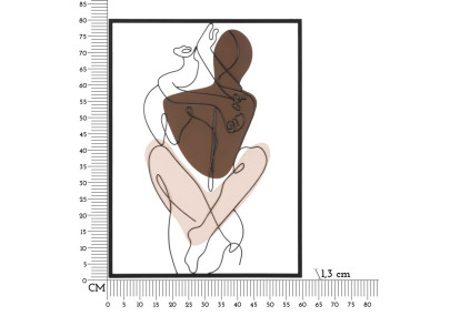 Panneau mural COUPLE – Harmonie décorative (60 x 1,3 x 80 cm)