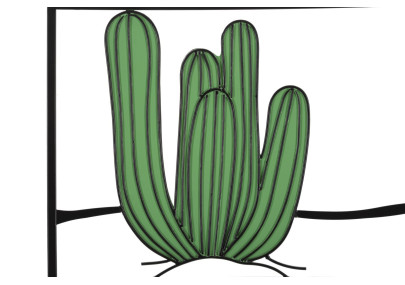 Panneau mural CACTUS – Originalité naturelle (60 x 1,3 x 33 cm)