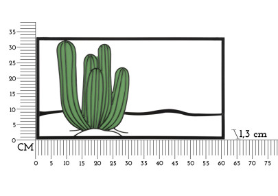 Panneau mural CACTUS – Originalité naturelle (60 x 1,3 x 33 cm)