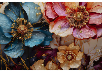 Tableau mural laqué avec cadre NARCY – A – Luxe contemporain (82 x 4 x 82 cm)