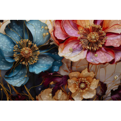 Tableau mural laqué avec cadre NARCY – A – Luxe contemporain (82 x 4 x 82 cm)