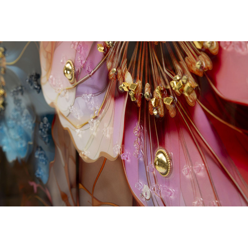 Tableau mural laqué avec cadre NARCY – A – Luxe contemporain (82 x 4 x 82 cm)