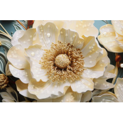 Tableau mural laqué avec cadre NARCY – B – Sophistication murale (82 x 4 x 82 cm)