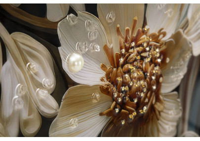 Tableau mural laqué avec cadre NARCY – B – Sophistication murale (82 x 4 x 82 cm)