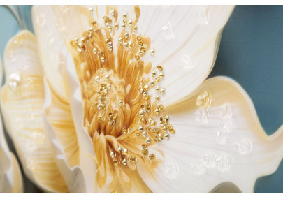 Tableau mural laqué avec cadre NARCY – B – Sophistication murale (82 x 4 x 82 cm)