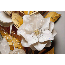 Tableau mural laqué avec cadre FLORA M – Élégance subtile (42 x 3,5 x 62 cm)