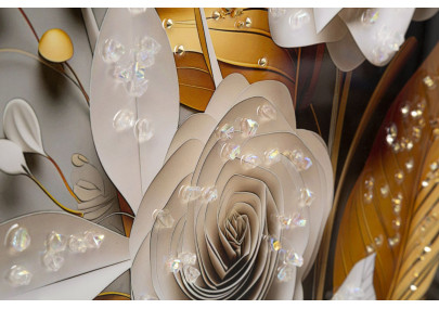 Tableau mural laqué avec cadre FLORA M – Élégance subtile (42 x 3,5 x 62 cm)