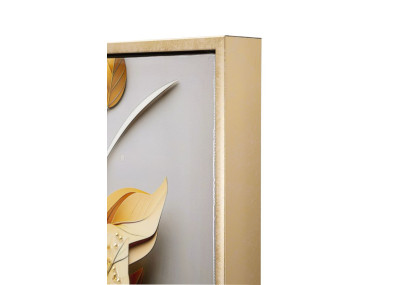 Tableau mural laqué avec cadre FLORA M – Élégance subtile (42 x 3,5 x 62 cm)