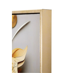 Tableau mural laqué avec cadre FLORA M – Élégance subtile (42 x 3,5 x 62 cm)