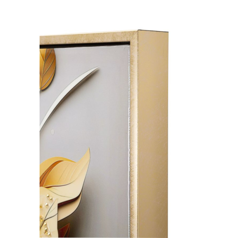 Tableau mural laqué avec cadre FLORA M – Élégance subtile (42 x 3,5 x 62 cm)