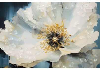 Tableau mural laqué avec cadre BLEU – Touche colorée raffinée (42 x 3,5 x 62 cm)