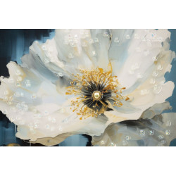 Tableau mural laqué avec cadre BLEU – Touche colorée raffinée (42 x 3,5 x 62 cm)