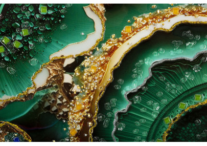 Tableau mural laqué avec cadre SMERALDY – A – Modernité artistique (82 x 4 x 62 cm)