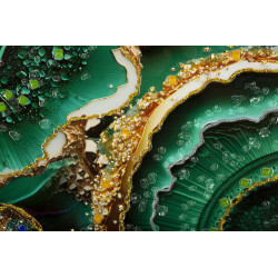 Tableau mural laqué avec cadre SMERALDY – A – Modernité artistique (82 x 4 x 62 cm)