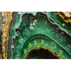 Tableau mural laqué avec cadre SMERALDY – A – Modernité artistique (82 x 4 x 62 cm)