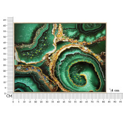 Tableau mural laqué avec cadre SMERALDY – A – Modernité artistique (82 x 4 x 62 cm)