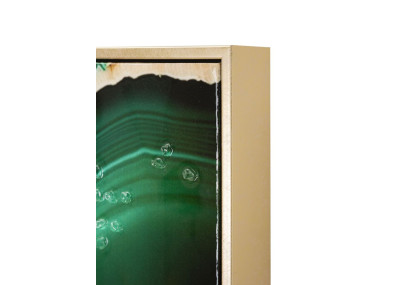 Tableau mural laqué avec cadre SMERALDY – B – Variation contemporaine (82 x 4 x 62 cm)