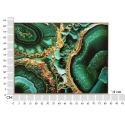 Tableau mural laqué avec cadre SMERALDY – B – Variation contemporaine (82 x 4 x 62 cm)