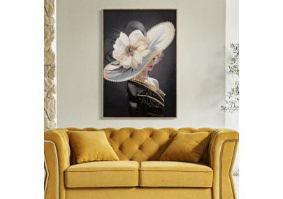 Tableau mural laqué avec cadre CHAPEAU VIENNAIS – A – Originalité design (62 x 4 x 92 cm)