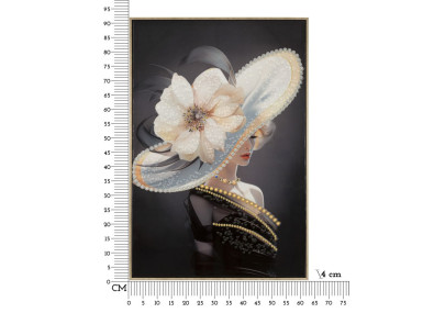 Tableau mural laqué avec cadre CHAPEAU VIENNAIS – A – Originalité design (62 x 4 x 92 cm)