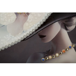 Tableau mural laqué avec cadre CHAPEAU VIENNAIS – B – Style unique (62 x 4 x 92 cm)