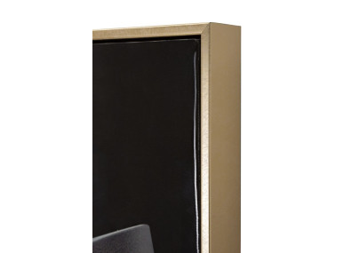 Tableau mural laqué avec cadre CHAPEAU VIENNAIS – B – Style unique (62 x 4 x 92 cm)