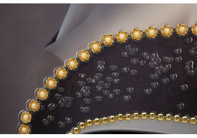 Tableau mural laqué avec cadre CHAPEAU VIENNAIS – B – Style unique (62 x 4 x 92 cm)