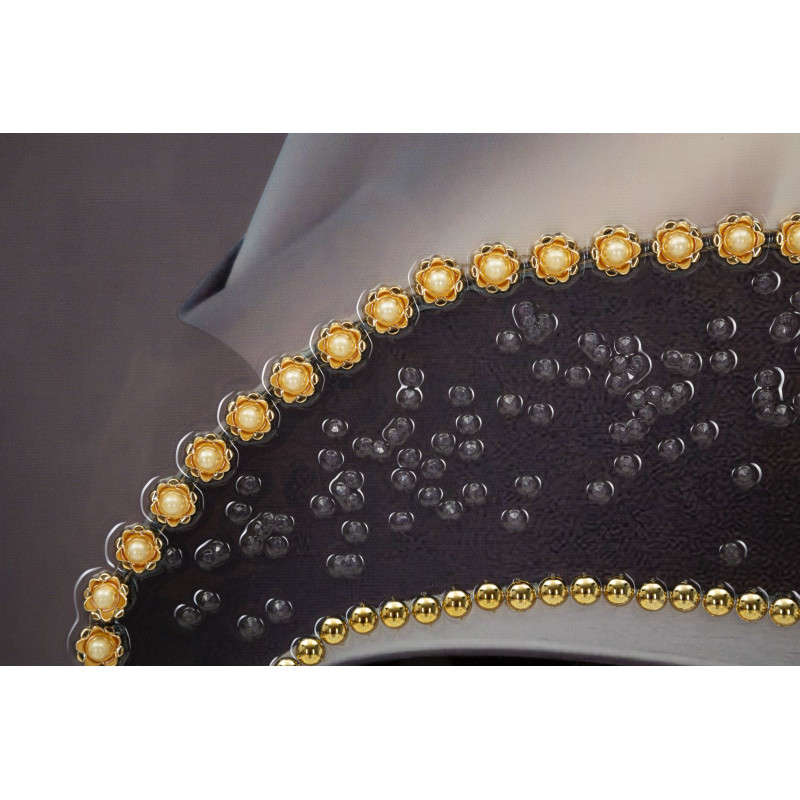 Tableau mural laqué avec cadre CHAPEAU VIENNAIS – B – Style unique (62 x 4 x 92 cm)