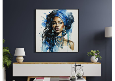 Tableau mural laqué avec cadre ALTEA – A – Raffinement coloré (82 x 4 x 82 cm)