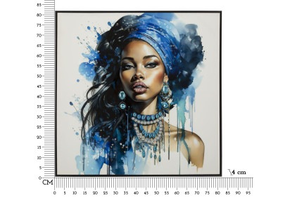 Tableau mural laqué avec cadre ALTEA – A – Raffinement coloré (82 x 4 x 82 cm)