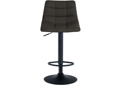 Lot de 2 tabourets de bar Jerry, en tissu, noir/gris foncé