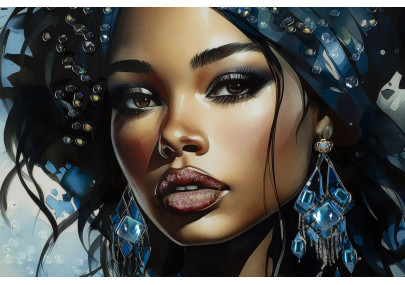 Tableau mural laqué avec cadre ALTEA – B – Harmonie moderne (82 x 4 x 82 cm)