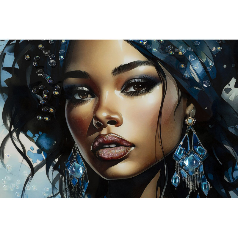 Tableau mural laqué avec cadre ALTEA – B – Harmonie moderne (82 x 4 x 82 cm)