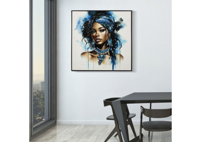 Tableau mural laqué avec cadre ALTEA – B – Harmonie moderne (82 x 4 x 82 cm)